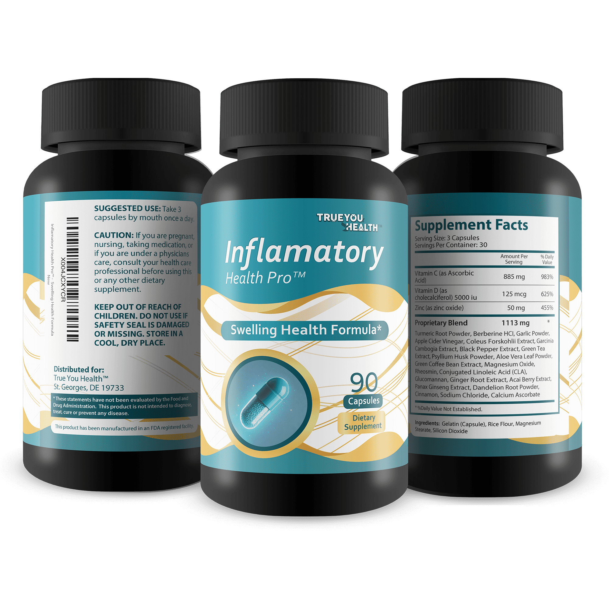 Inflammatory Health Pro - Our Best Natural Support for Joint & Muscle Comfort - Healthy Anti Swelling Supplements - Muscle Ache Supplements - Joint Stiffness Supplements Anti Swelling Pills