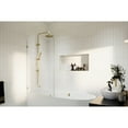 thumbnail image 4 of Glass Warehouse Maven 34 in. x 66.75 in. Single Fixed Frameless Arched  Bathtub Panel Polished Brass Brass Finish, 4 of 5