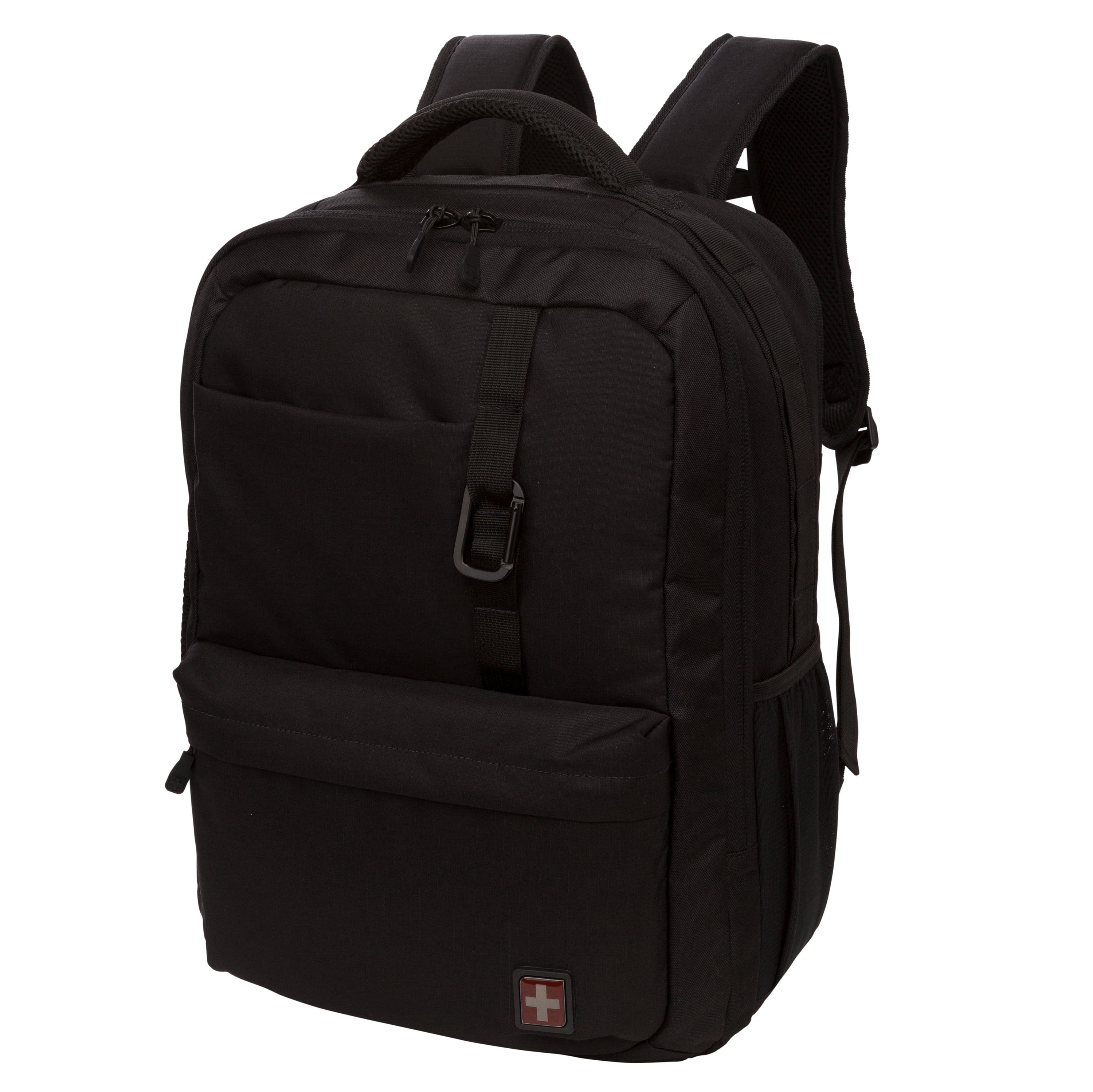 Swiss Tech Interlaken 17 L Solid Black Backpack, Unisex, Adult, Teen, Polyester