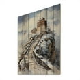 thumbnail image 2 of Designart "Majestic Great China Art painting I" Cityscapes Print on Natural Pine Wood, 2 of 5