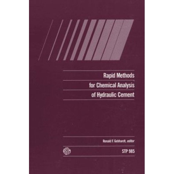 Pre-Owned Rapid Methods for Chemical Analysis of Hydraulic Cement (Paperback) 9780803109896