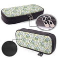 thumbnail image 4 of Picia Vintage Utensils Pattern Large Capacity PU Leather Pencil Case Organizer Pen Marker Holder Double Zipper Storage Bag Big Pencil Pouch for College Office, 4 of 6