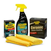 Invisible Glass 99017 Pro Glass Care 5-Piece Kit Includes Glass Stripper to Polish and Restore Automotive Glass, Premium Glass Cleaner, Ceramic Glass Cleaner and Two Microfibers
