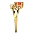 thumbnail image 3 of Clara Pucci 14K Yellow Gold 0.87ct Red Three-Stone Ring for Women, 3 of 8