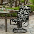 thumbnail image 3 of ARDEN Outdoor Midback Chair Cushion, 18 x 16.5, Rain-Proof, Fade Resistant Ashland Black Jacobean, 3 of 9