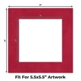 thumbnail image 2 of Red Suede Picture Frame Mat for 9x9 Frames - Fits 6x6 Photos - 50 Mats, 2 of 7