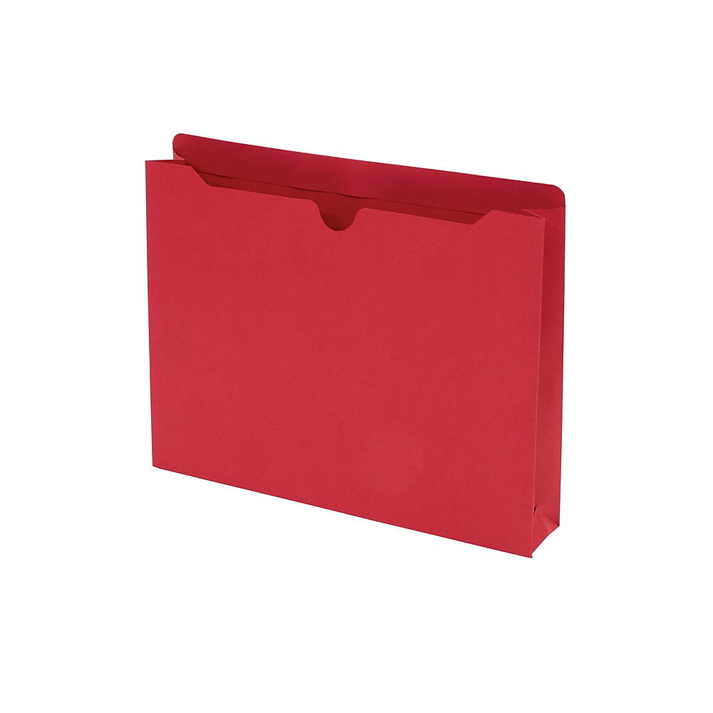 Staples Colored File Jackets Letter 2" Expansion Red 25/Box 378736 