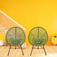 thumbnail image 1 of Costa Lounge Chair, Wire Lounge Chair, Plastic Lounge Chair, Beach Lounge Chair, Indoor-Outdoor Lounge Chair,Acapulco style Rattan,Weather Resistant,Patio Lounge Chair, Oval Lounge Chair - Set 2, 1 of 3