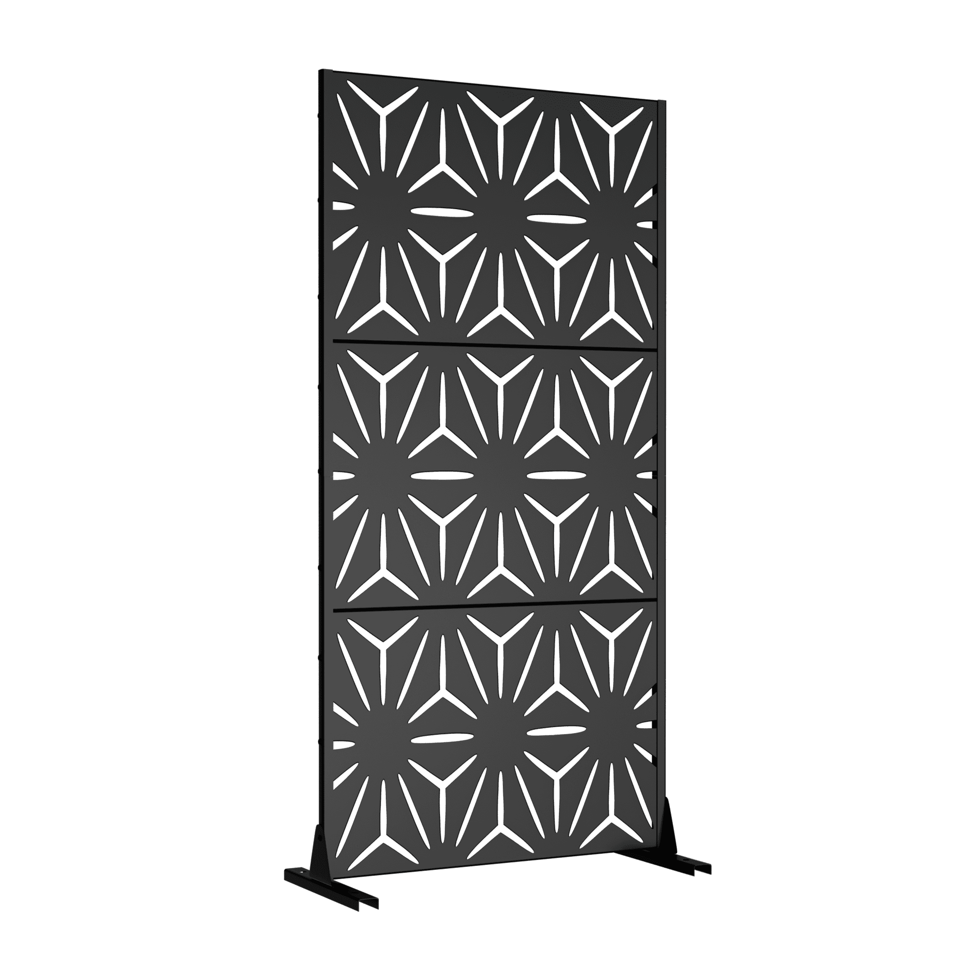 MAYEERTY Modern Steel Panel – Multi-Purpose Galvanized Room Partition,Sun,Black