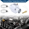 thumbnail image 2 of Unique Bargains 12V/24V Universal Water Temp Sensor Kit, 1/8"NPT 1.02" Silver Tone Adapter 150'F On - 135'F Off for Automotive Radiator & Engine Cooling, 2 of 7