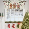 thumbnail image 4 of Kitchen Cafe Valance Curtain for Small Windows,Winter Gingerbread Man Xmas Ball Rod Pocket Short Valances,60x18in, 4 of 9