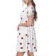thumbnail image 2 of Disketp Ladybugs Flying On Dotted Route para Vestido de Manga Corta para Mujeres, Vestidos de Verano para Mujeres, Casual y Holgado para la Playa, 2 of 6