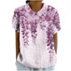 thumbnail image 2 of Fiudx Liquidación de Ofertas Flash Camiseta Holgada Informal con Estampado para Mujer, Tops de Manga Corta con Cuello de Muñeca, Blusa Bonita y de Lino, 2 of 5