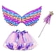 thumbnail image 3 of Conjunto de disfraz para niñas con alas y varita para fotografía de Halloween Violeta Perfecl, 3 of 8