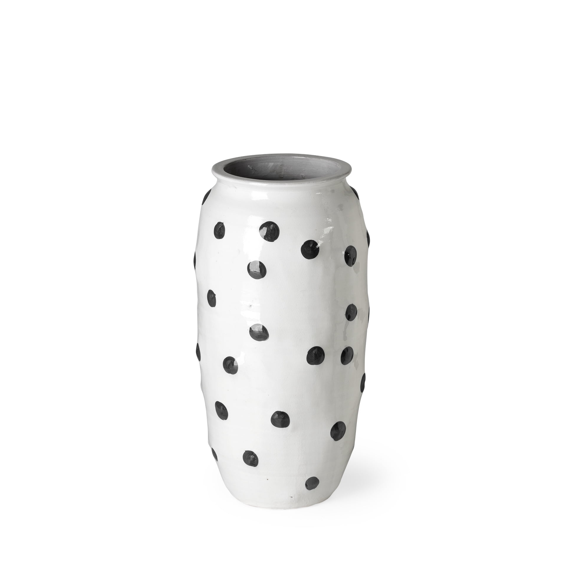 Ceramic polka dot vase