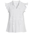 thumbnail image 5 of Time and Tru Women's Smocked Yoke Top, 5 of 5