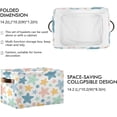 thumbnail image 3 of Coolnut Colorful Cartoon Starfish Large Square Storage Basket Bin with Handles 2PCS, Foldable Multi Functional Closet Storage Box Shelf Basket for Storing Toys, Books and Clothes Decor Gifts, 3 of 7