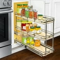 thumbnail image 5 of LYNK PROFESSIONAL® Elite™ Pull Out Cabinet Organizer - 6”x21” - Sliding Spice, Bottle Storage - Narrow Slide Out Drawers for Kitchen Cabinets,- Lifetime Ltd Warranty, Wood and Chrome, 5 of 7