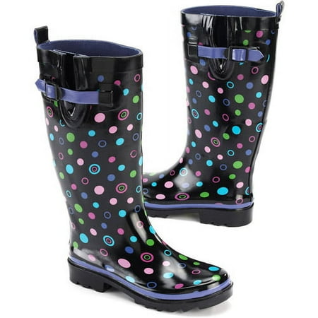Women's Bubble Dot Rain Boots