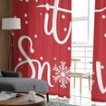thumbnail image 6 of Christmas Red Sheer Curtains 84 Inches Long, Winter Snowflakes Merry Xmas New Year Light Filtering Window Curtains for Living Room/Bedroom, Rod Pocket Voile Sheer Drapes, 52"W x 84"L, 2 Panels, 6 of 9
