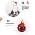 thumbnail image 3 of Paquete de 12 bolas de Navidad decoración de ambientes festivos fotografía adornos de interior Bar ventana de jardín decoración reutilizable Kits de decoración para fiestas Dorado champagne Bearachild HA064928-06B, 3 of 6