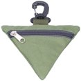 thumbnail image 4 of Portable Coin Purse Oxford Cloth Outdoor Triangular Money Key Storage Waist Bag with BuckleGreen, 4 of 5