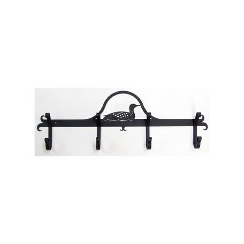 Village Wrought Iron CB116 Wall Mounted Wrought Iron Coat RackHooks