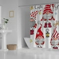 thumbnail image 3 of Coolnut Bath Shower Curtain Liners Cartoon Gnomes Isolated on White 60x72in Polyester Waterproof with 12 Curtain Hooks Bathroom Accessories Decoration, 3 of 6