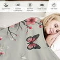 thumbnail image 3 of Jeuxus Flannel Blanket Throw Cardinals Birds Cherry Flowers Super Soft Delicate Smooth 40x50in, 3 of 6