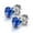 Majestic Blue, variant on Women's 925 Sterling Silver Lumini Crystal Blue Collection Stud Earrings: Majestic Blue