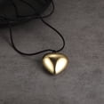 thumbnail image 4 of Collar con colgante de hilo de cera con lazo ajustable, joyería sencilla con forma de corazón de melocotón, 4 of 6