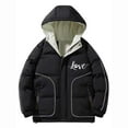 thumbnail image 4 of Mikilon Boys Outerwear Jackets & Coats Size 5-15 Years Solid Color Long Sleeve Hooded Jackets Fall and Winter Casual Plus Velvet and Thicken Thermal Clothes, 4 of 4