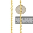 thumbnail image 6 of Nuragold 14k Real Yellow Gold 4mm Rope Chain Diamond Cut Lightweight Necklace (16"-30") Italian Jewelry for Men & Women, 6 of 9