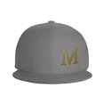 thumbnail image 3 of ZICANCN Alphabet M Pattern Baseball Caps, Trucker Hats for Men And Women, Adjustable Breathable Flat Caps, Gray, 3 of 6