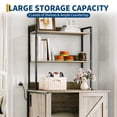 thumbnail image 5 of Farmhouse Cat Litter Box Enclosure – 70" Auto Litter Cabinet with Shelves, Doors & Cat Access Door – Fits Smart Litterboxes Up to 26"×28"×31", 5 of 8