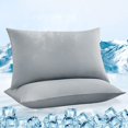 thumbnail image 1 of Quntis Pillowcases, 2 Pack Ultra Cooling Pillowcases with Japanese Arc-Chill Q-max 0.55 Cooling Fiber, Fit Standard & Queen Size Pillows, Anti-Static Perfect for Hair/Skin, Night Sweat-Gray, 1 of 7
