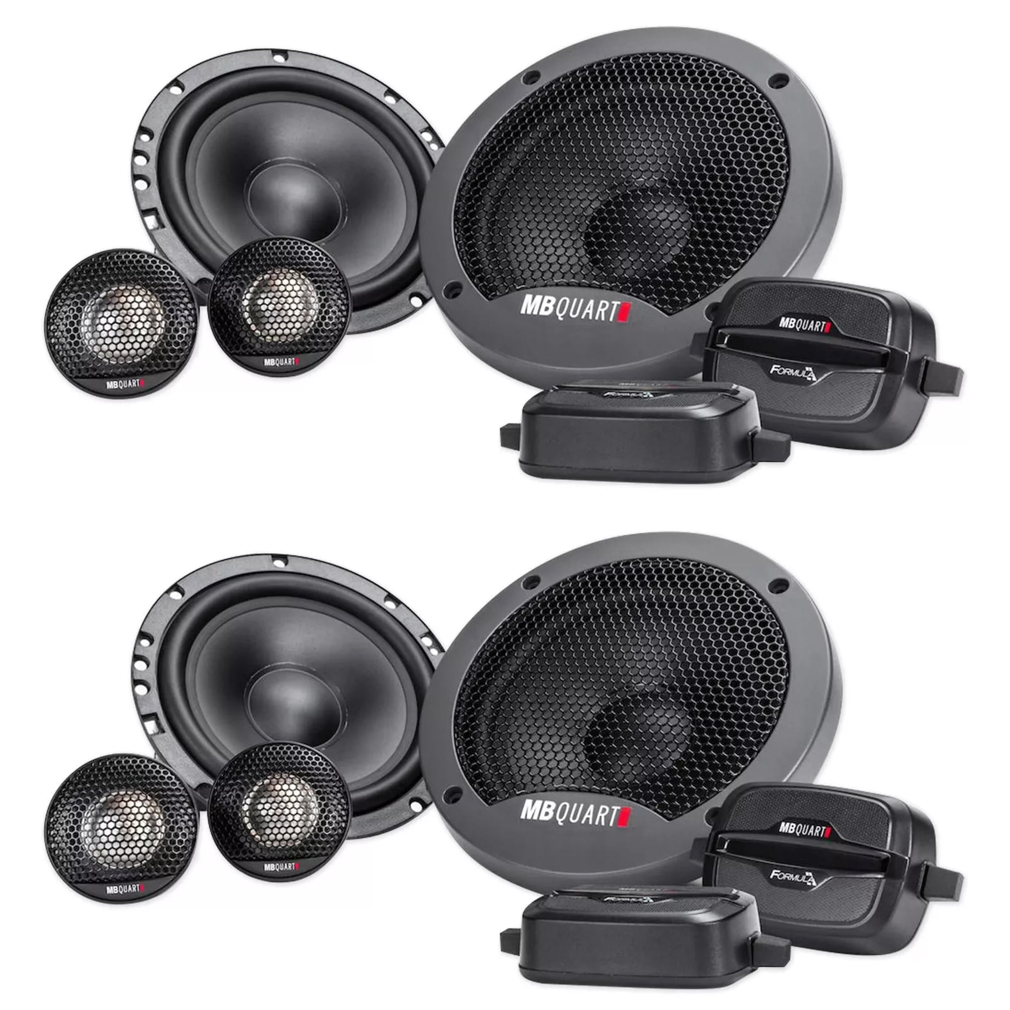 2 Pairs MB QUART FSB216 6.5" 280 Watt Car Audio Component Speakers