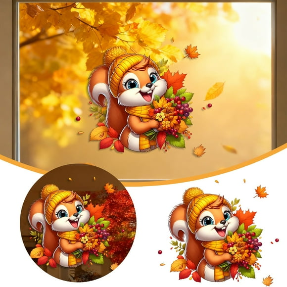 Hearth & Gear Thanksgiving Pumpkin Maple Leaf Sticker Bedroom Living Room Balcony Glass Window Home Create A Festive Atmosphere Water Bottle Stickers Letters Valentines with Stickers for Kids Sports
