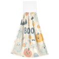 thumbnail image 7 of Yayeee Kitchen Hanging Hand Towels Set of 2 with Loop Bathroom Absorbent Tie Towel, Halloween Cute Pumpkins, 7 of 7