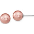 thumbnail image 4 of Sterling Silver Rh 10-11mm Wht/Pink/Blk Imit. Shell Pearl Earring Set Made In Canada qe12882set, 4 of 5