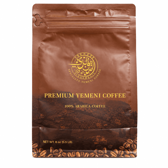 Mocha Mountain Premium Yemeni Coffee - Medium roasted & Whole beans - Chocolate Caramel & Berry Notes - 8oz