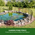 thumbnail image 5 of SUNALLY Metal Garden Fences and Borders, Total 10ft(L) x 24in(H) Rustproof Fencing Animal Barrier, 10 Piece Decorative Fence Panels for Yard, Lawn and Patio, 5 of 8