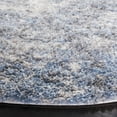 thumbnail image 3 of SAFAVIEH Berber Major Abstract Shag Area Rug, Ivory/Blue, 6'7" x 6'7" Round, 3 of 11