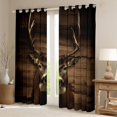 thumbnail image 2 of Homewish Wildlife Deer Black Out Curtains For Kids Children Teens,Woodland Animal Curtains Pack of 2 (42x63 Each),Lodge Cabin Bedroom Curtains,Luxury Bedroom Decor, 2 of 6