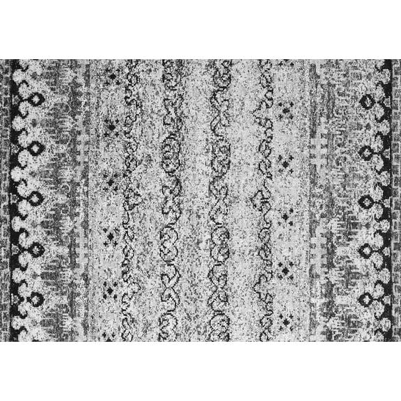 Ahgly Company Indoor Rectangle Abstract Gray Contemporary Area Rugs, 2' x 3'