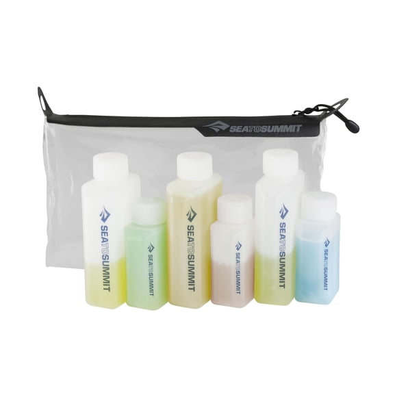 Kit de aseo Sea to Summit TravellingLight con 6 botellas