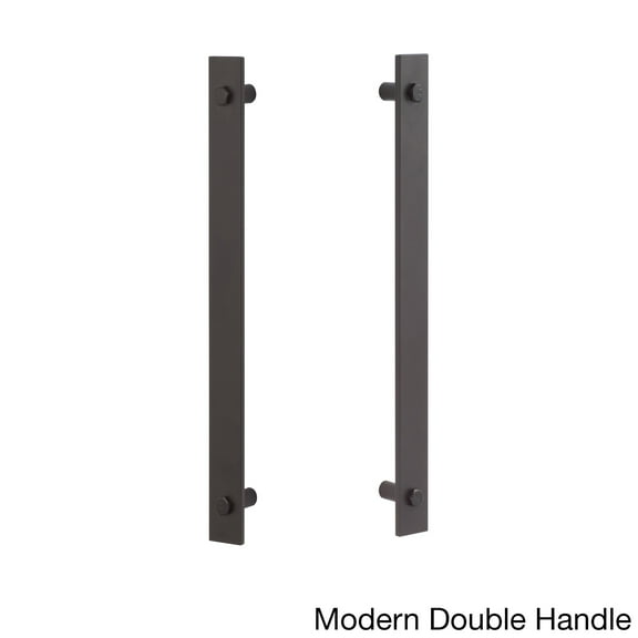 Sure-loc Barn Door Track System with Strap Roller FBL Modern Double Sided Handle