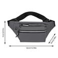 thumbnail image 2 of MUSOIE Large Crossbody Fanny Pack for Men Women Water Resistant Nylon Waist bag for Workout, 2 of 3