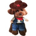 thumbnail image 4 of Disfraz de perro vaquero con sombrero. Ropa para perros. Disfraces de Halloween para gatos y perros pequeños (XS)., 4 of 5