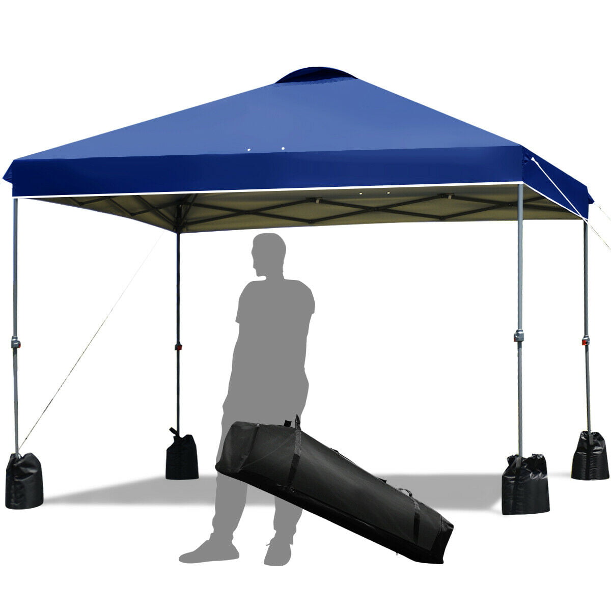 8 Colors Quictent Silvox 10x10 EZ Pop Up Canopy Party Tent Instant Gazebo Waterproof with 4 Sides & Roller Bag